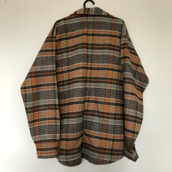 Vintage Frostproof Plaid Cotton Flannel Button Down Shirt Shacket - Picture 4 of 11